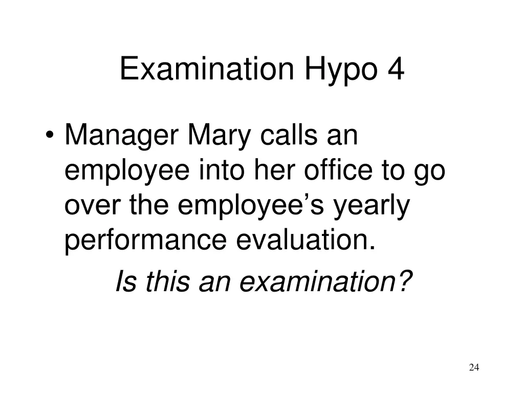 examination hypo 4