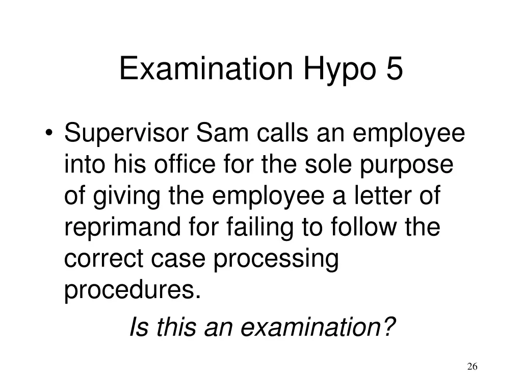 examination hypo 5