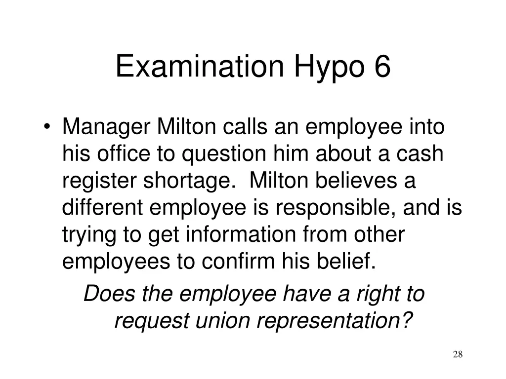 examination hypo 6