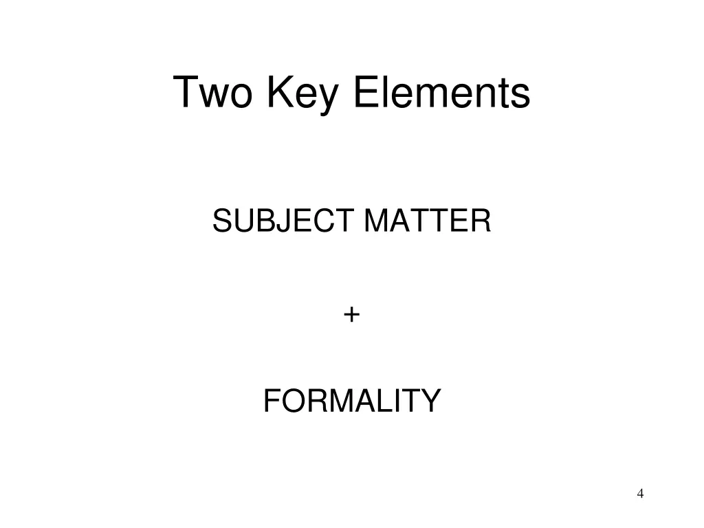 two key elements