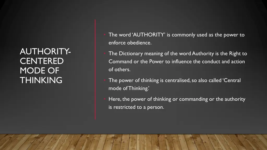 the word authority is commonly used as the power