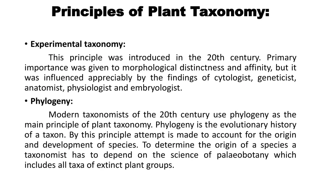 principles of plant taxonomy principles of plant 1