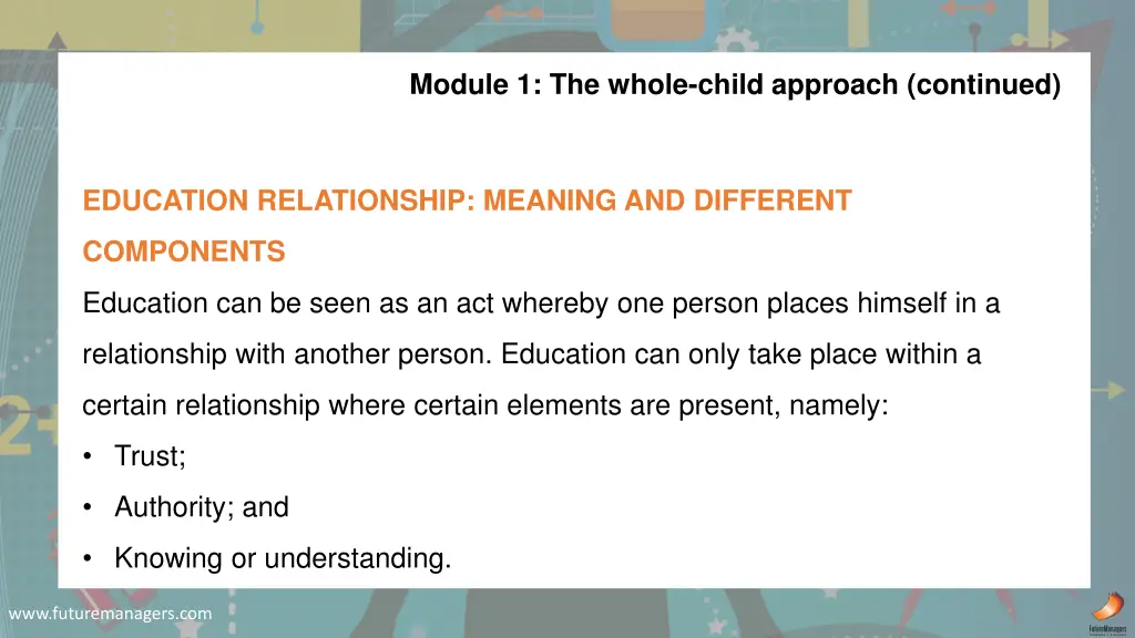 module 1 the whole child approach continued 1