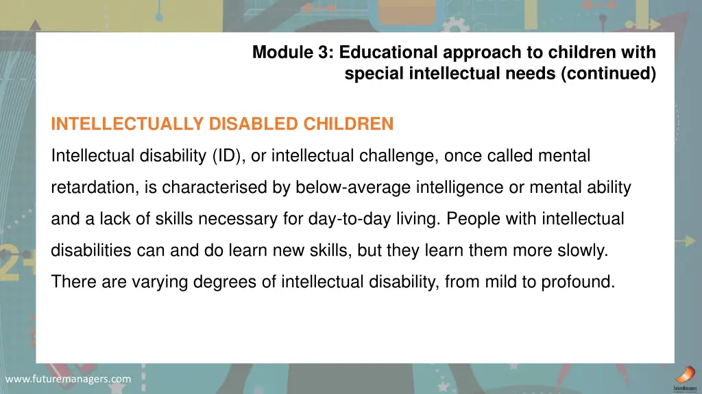 module 3 educational approach to children with 2