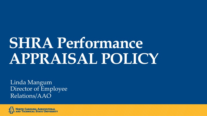 shra performance appraisal policy