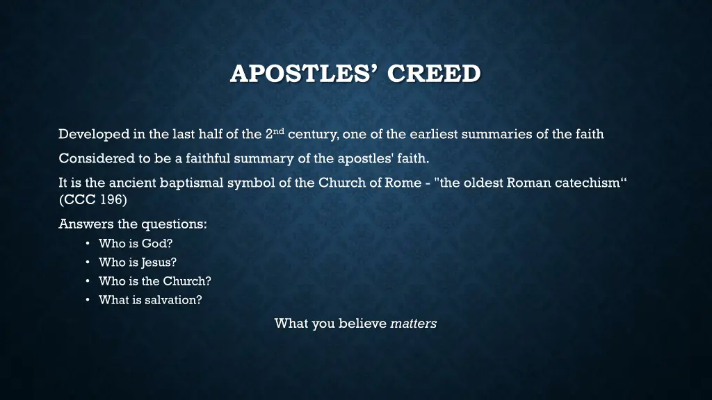 apostles creed 1