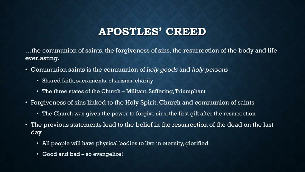 apostles creed 11