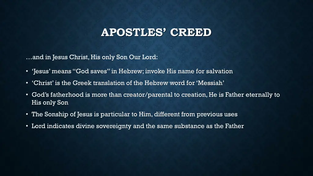 apostles creed 4