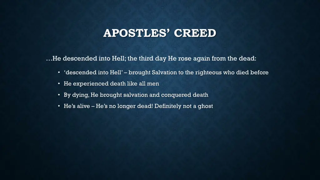 apostles creed 7