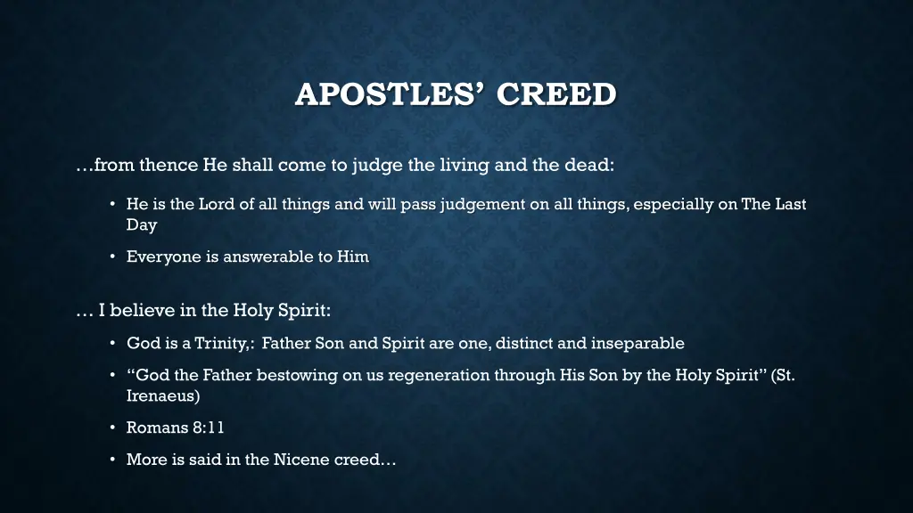 apostles creed 9