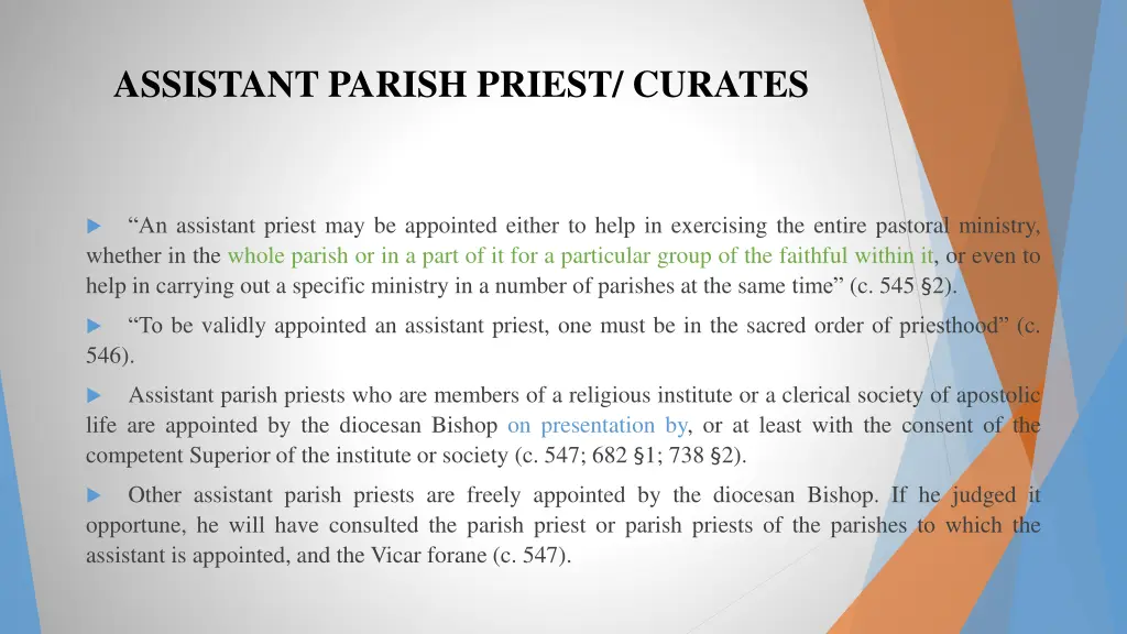 assistant parish priest curates 1