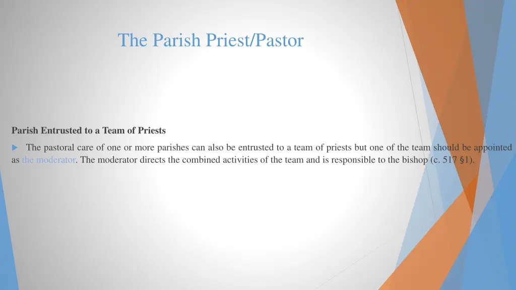 the parish priest pastor 1