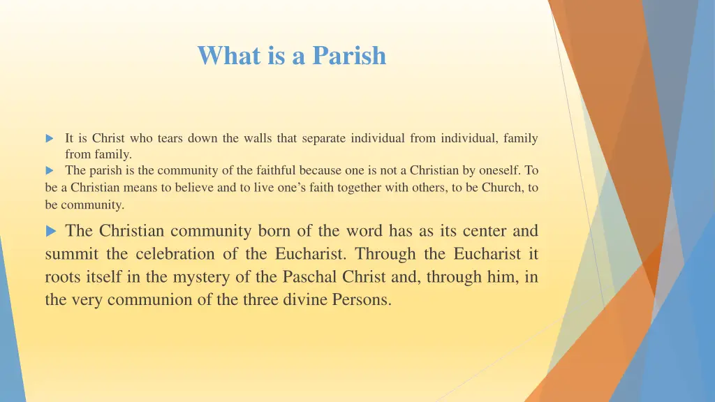 what is a parish 1