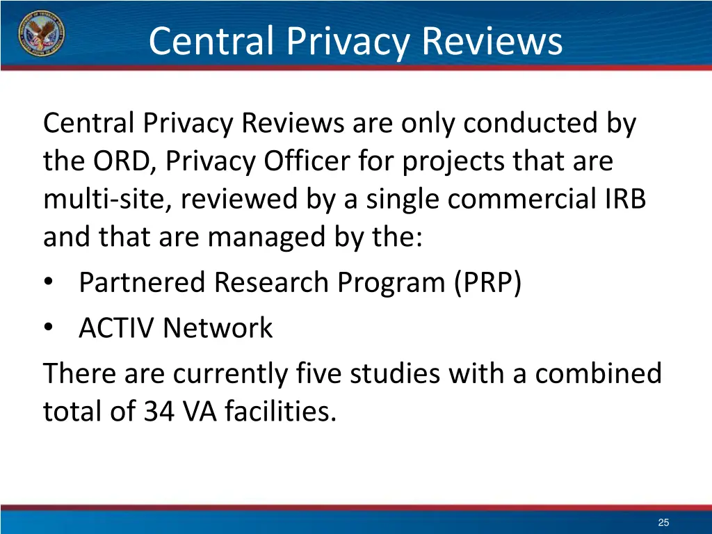 central privacy reviews