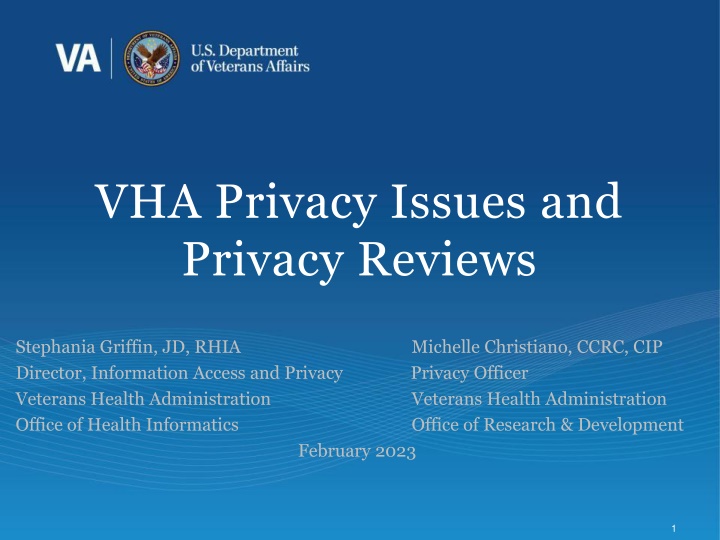 vha privacy issues and privacy reviews