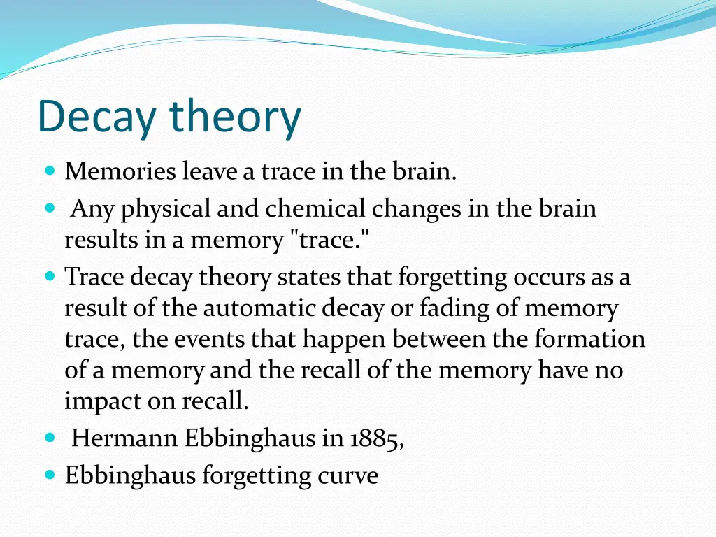 decay theory