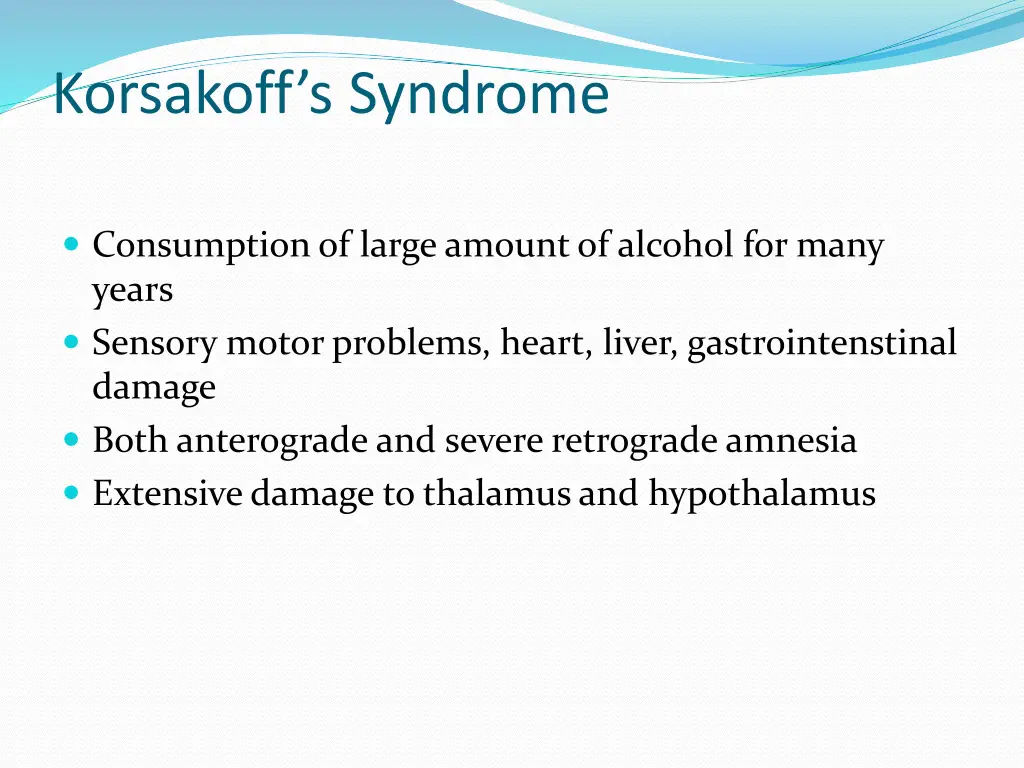 korsakoff s syndrome