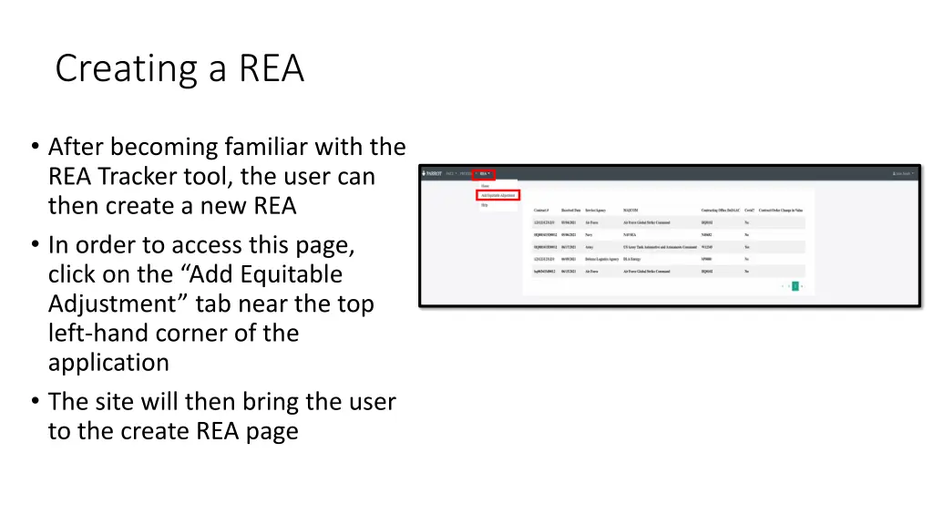 creating a rea