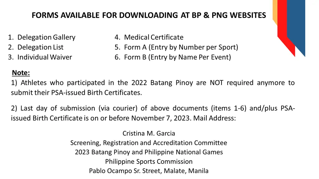 forms available for downloading at bp png websites