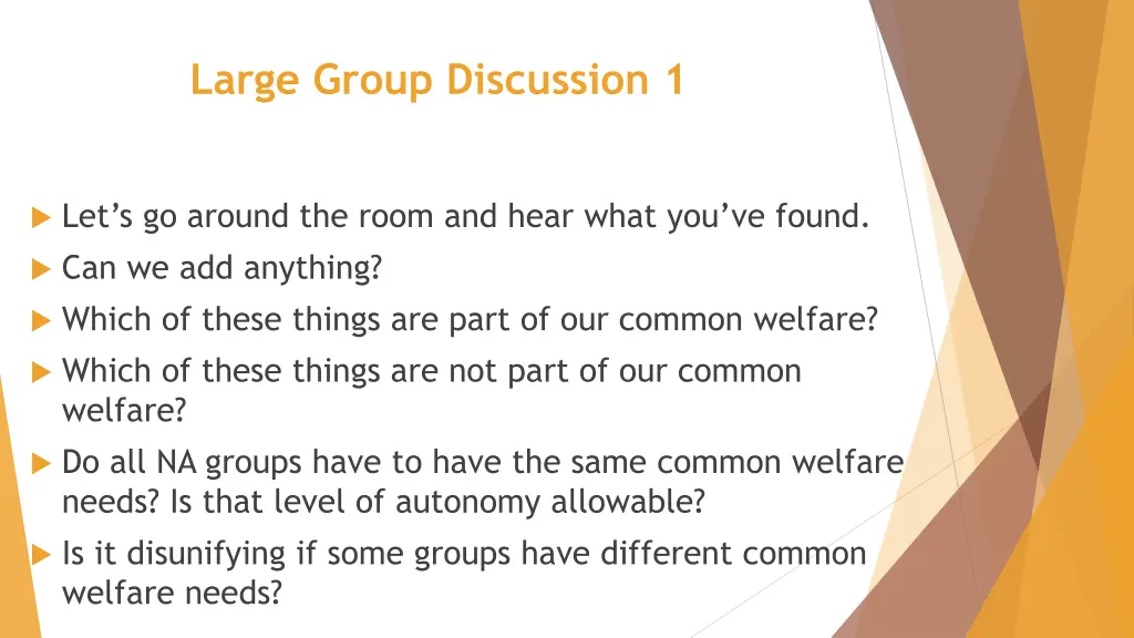 large group discussion 1