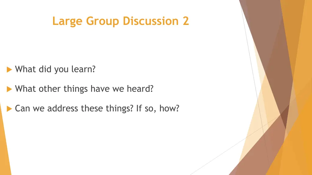 large group discussion 2