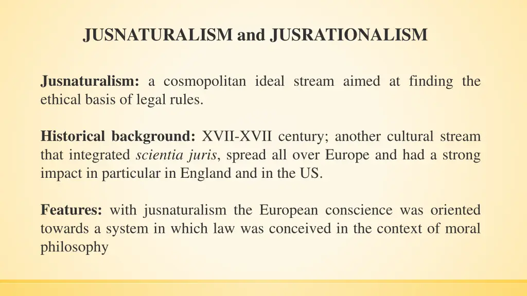 jusnaturalism and jusrationalism