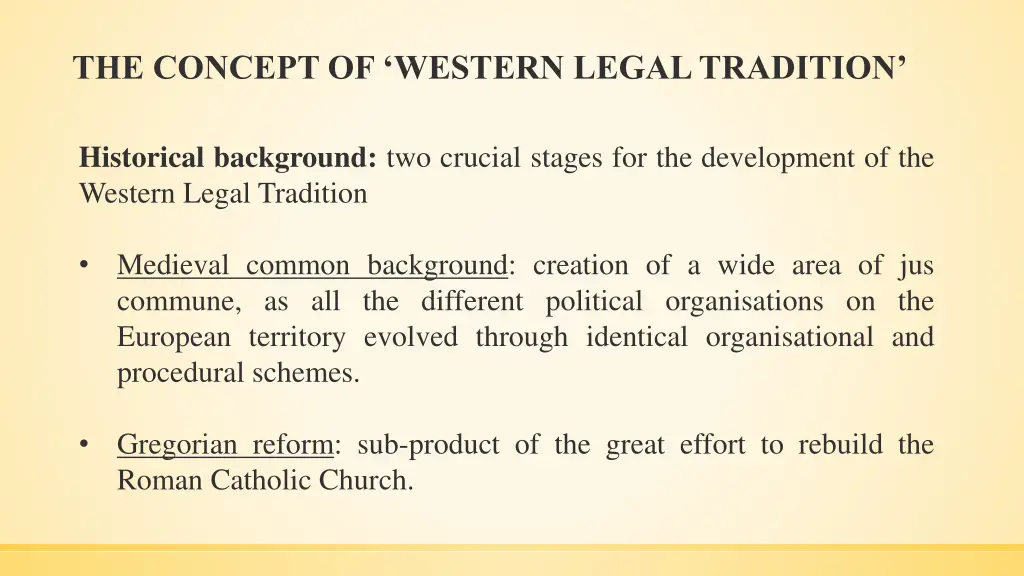 the concept of western legal tradition 1