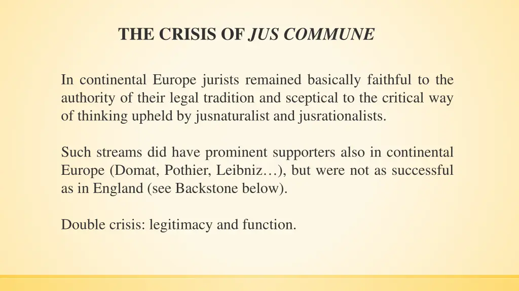 the crisis of jus commune