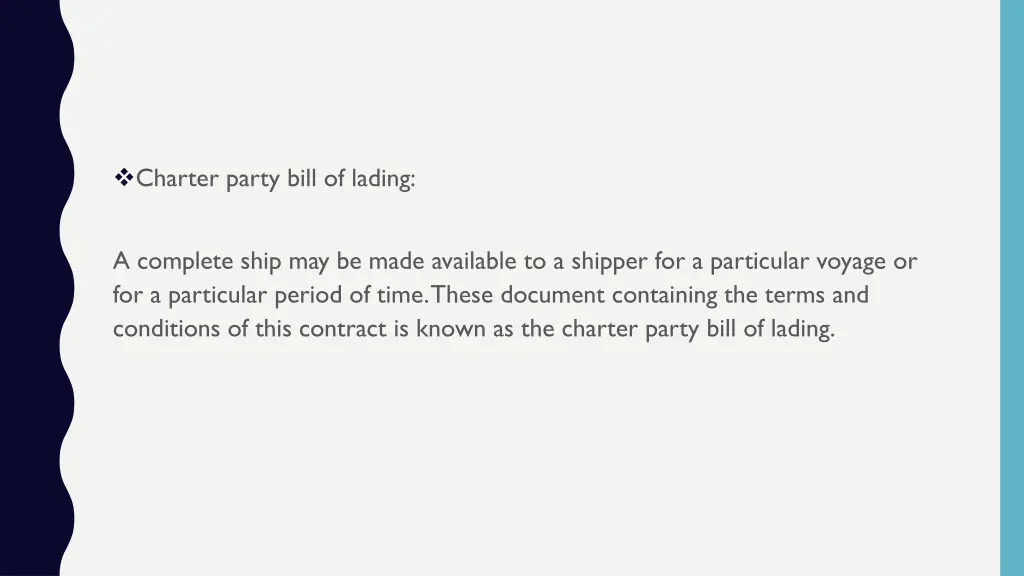 charter party bill of lading