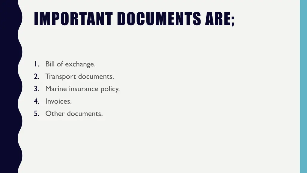 important documents are