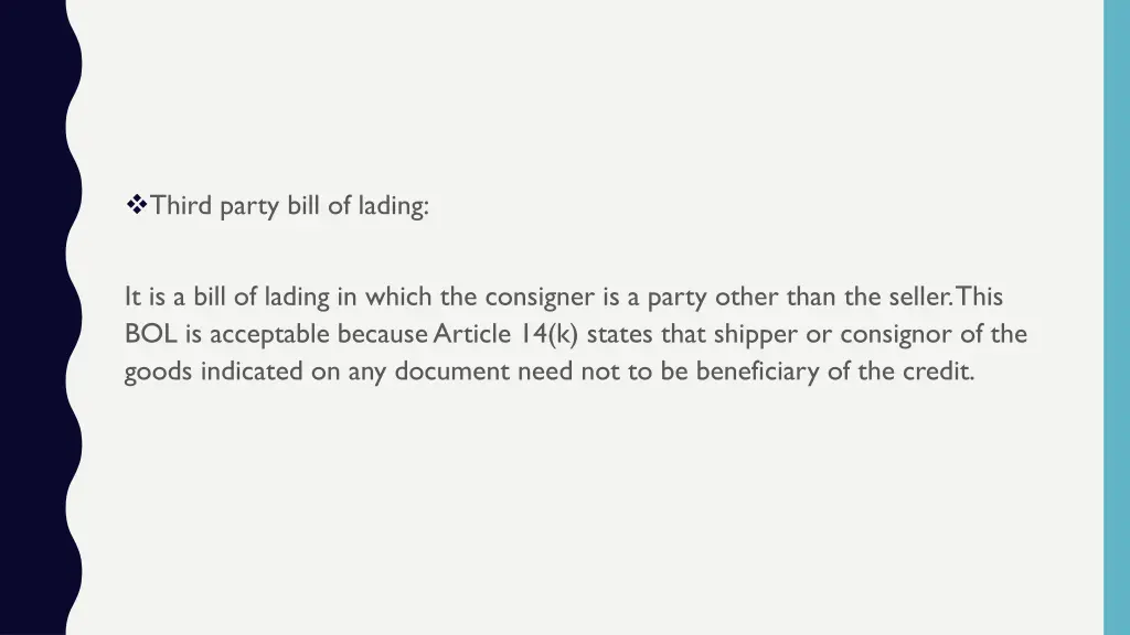 third party bill of lading