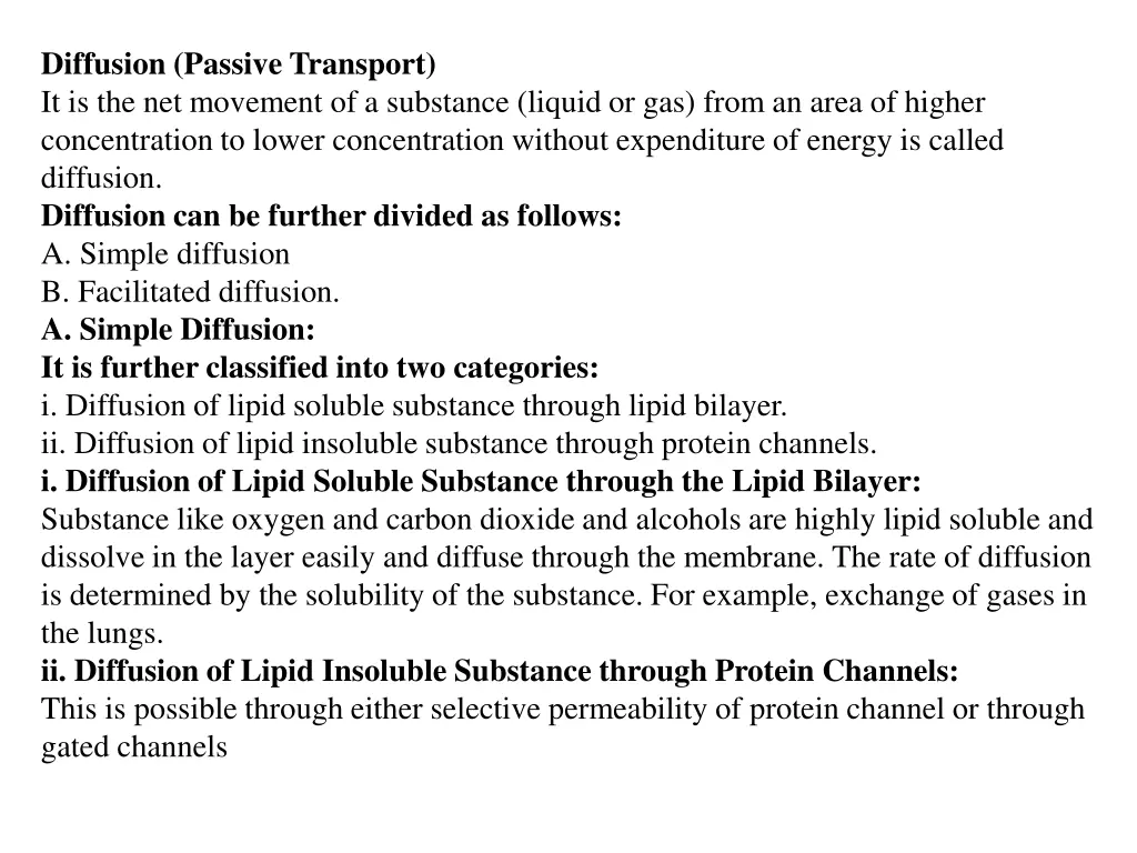 diffusion passive transport