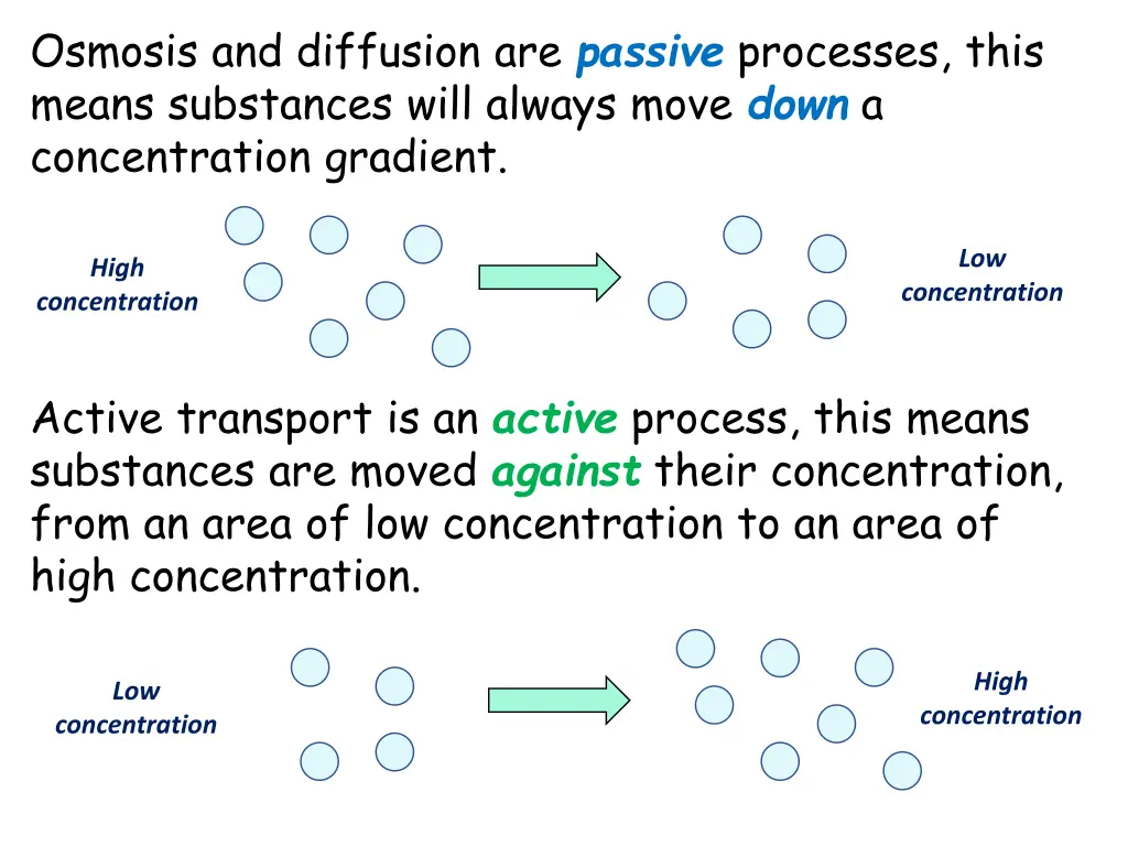 osmosis and diffusion are passive processes this