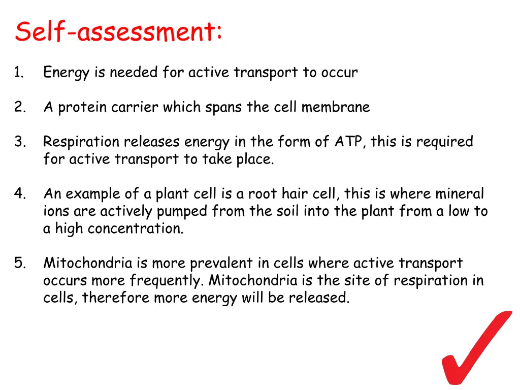 self assessment