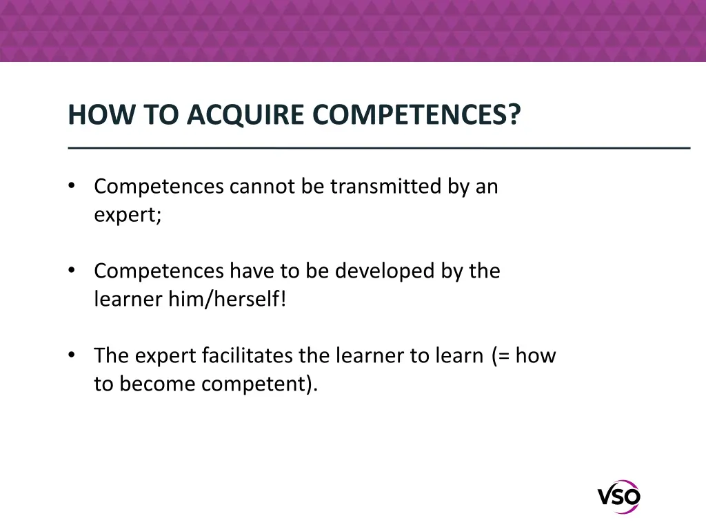 how to acquire competences