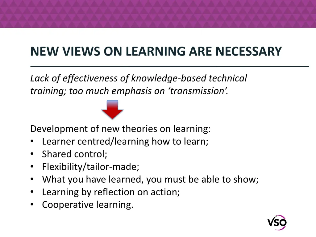 new views on learning are necessary