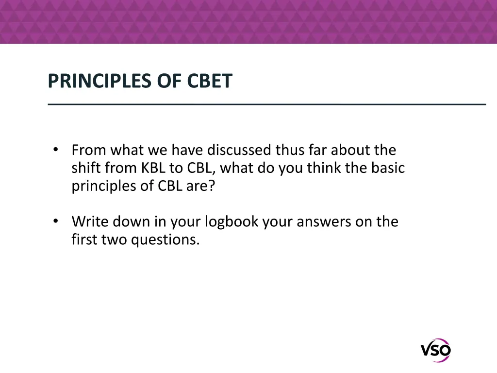 principles of cbet