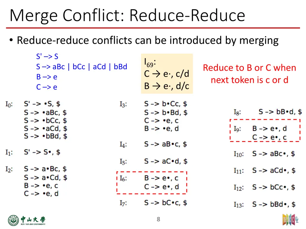 merge conflict reduce reduce