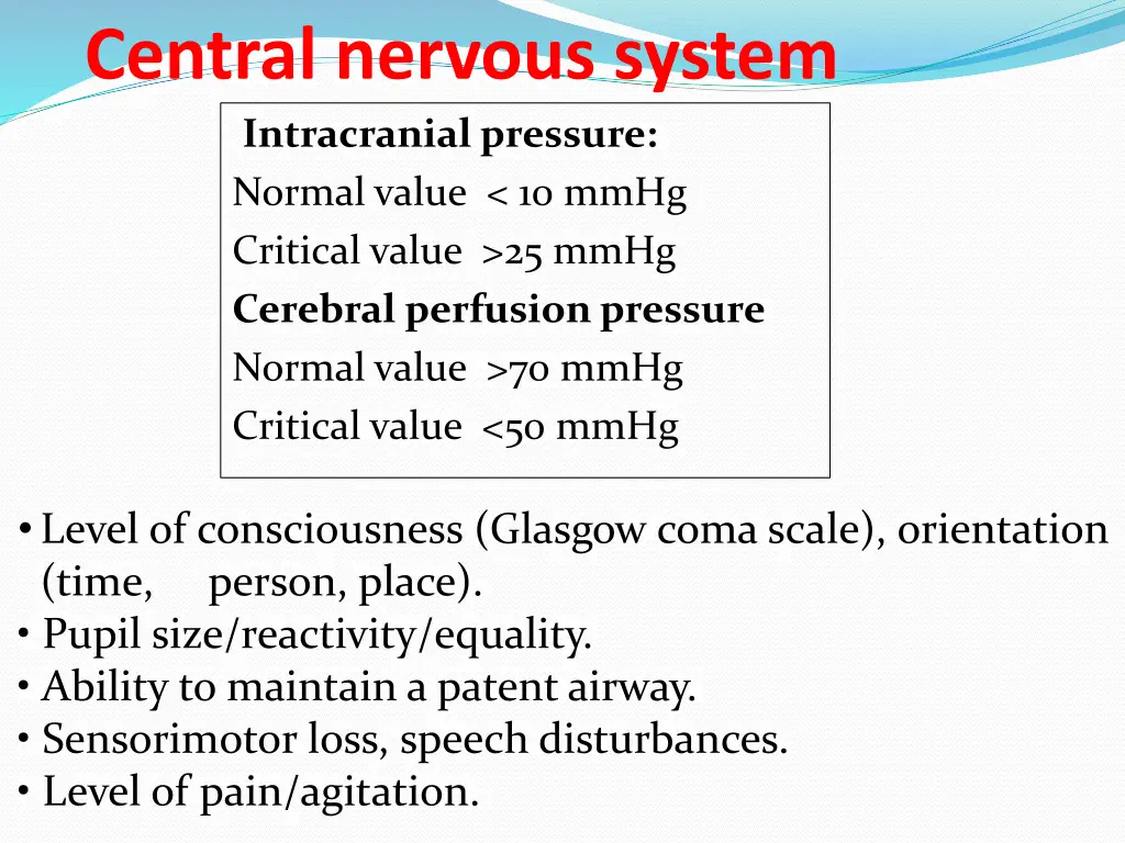 central nervous system intracranial pressure