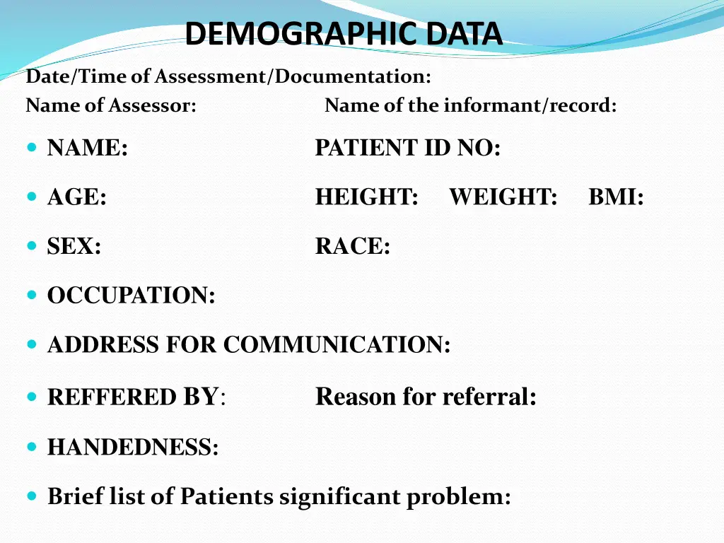 demographic data