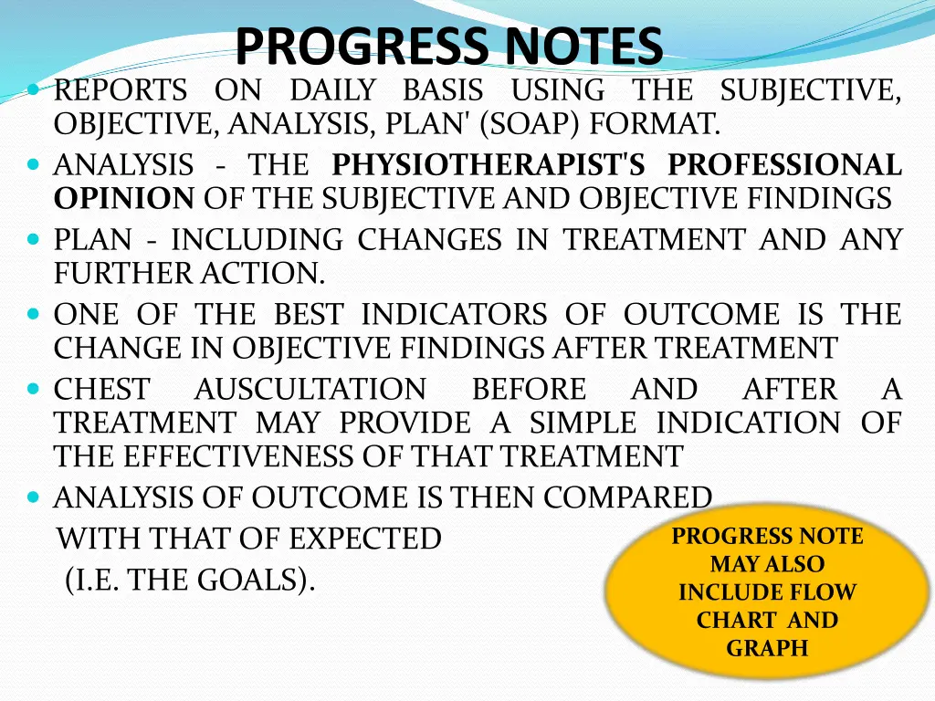 progress notes reports on daily basis using