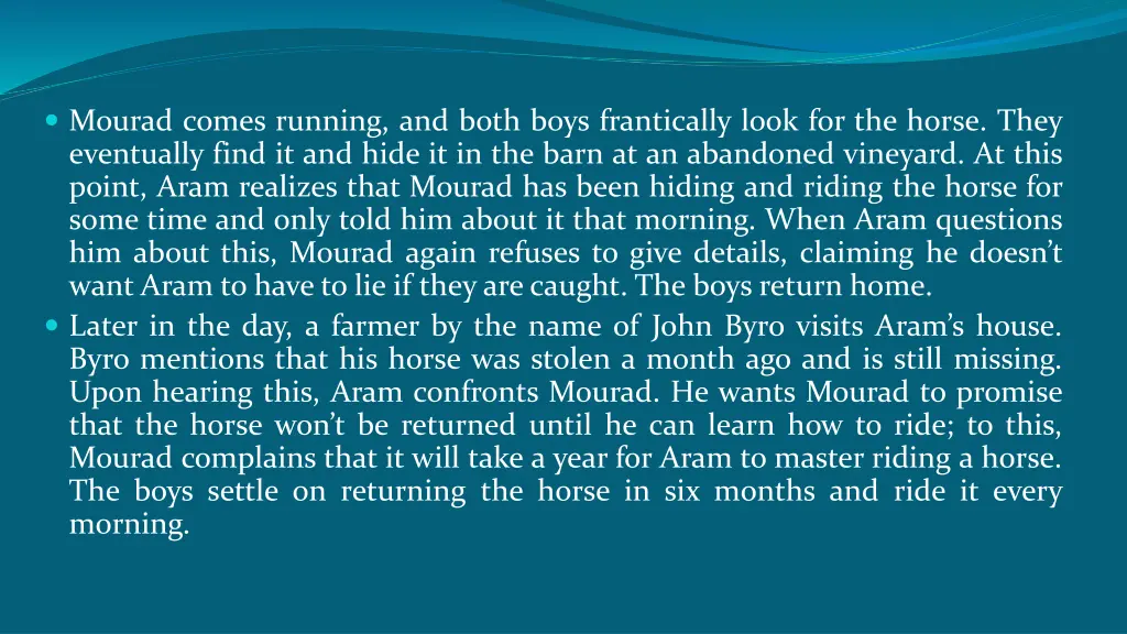 mourad comes running and both boys frantically