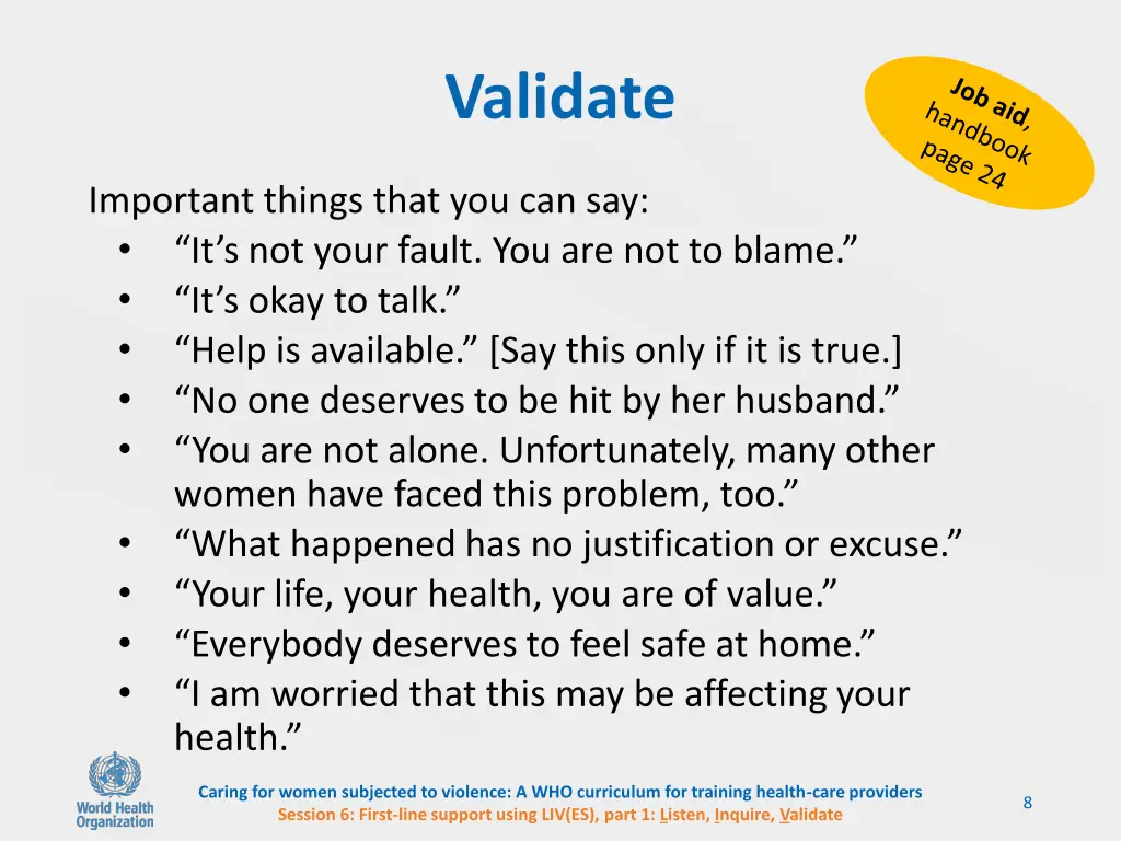 validate