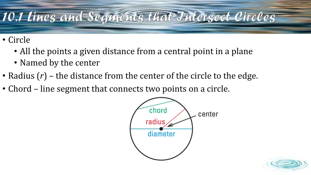 circle all the points a given distance from