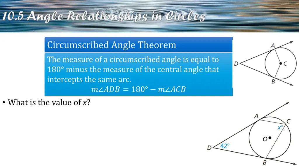 circumscribed angle theorem