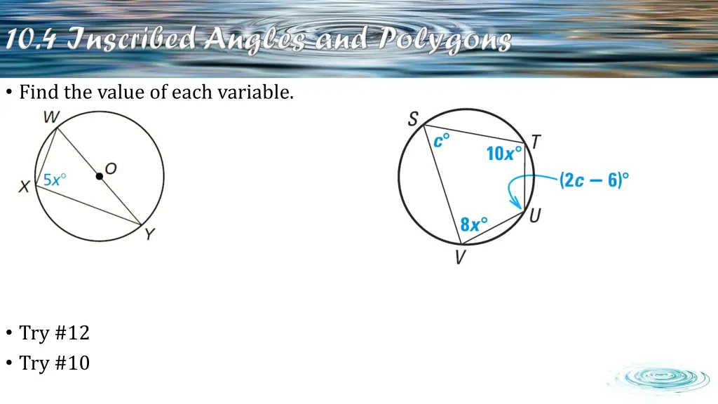 find the value of each variable