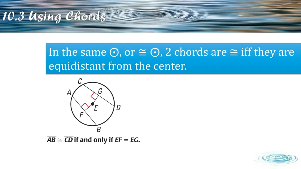 in the same or 2 chords are iff they