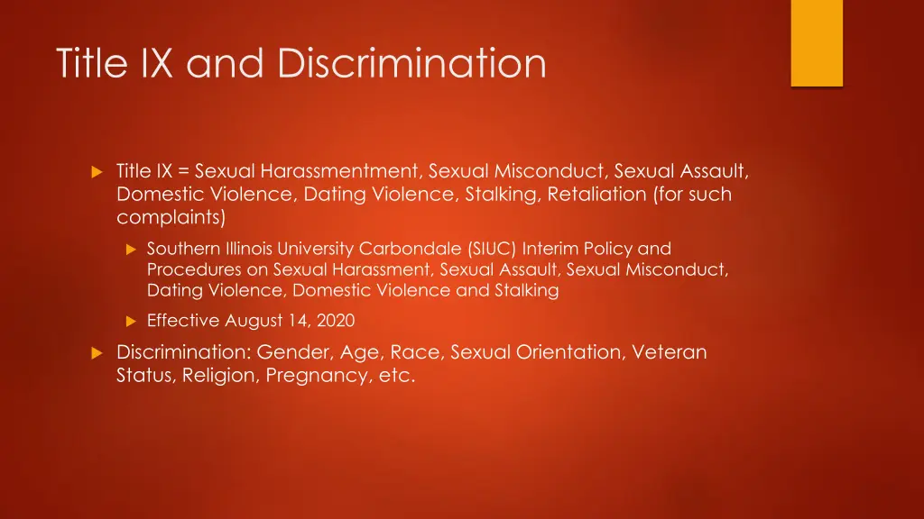 title ix and discrimination