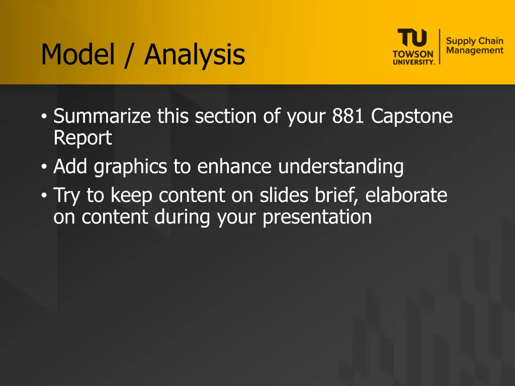 model analysis