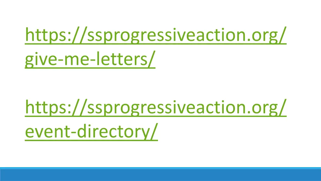 https ssprogressiveaction org give me letters